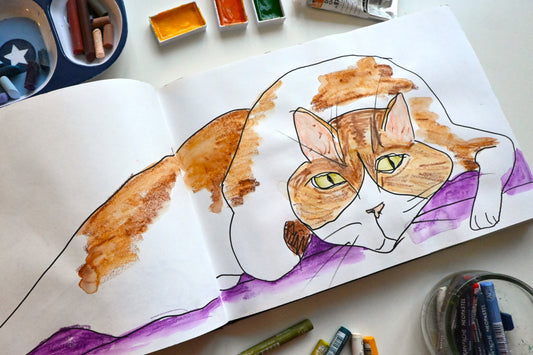 Sketchbook tour - owls, monkeys, and cats, oh my!